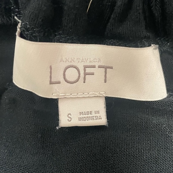 Loft Black Strappy Elastic Waist Knit Minimalist Dress, Small - Picture 3 of 6